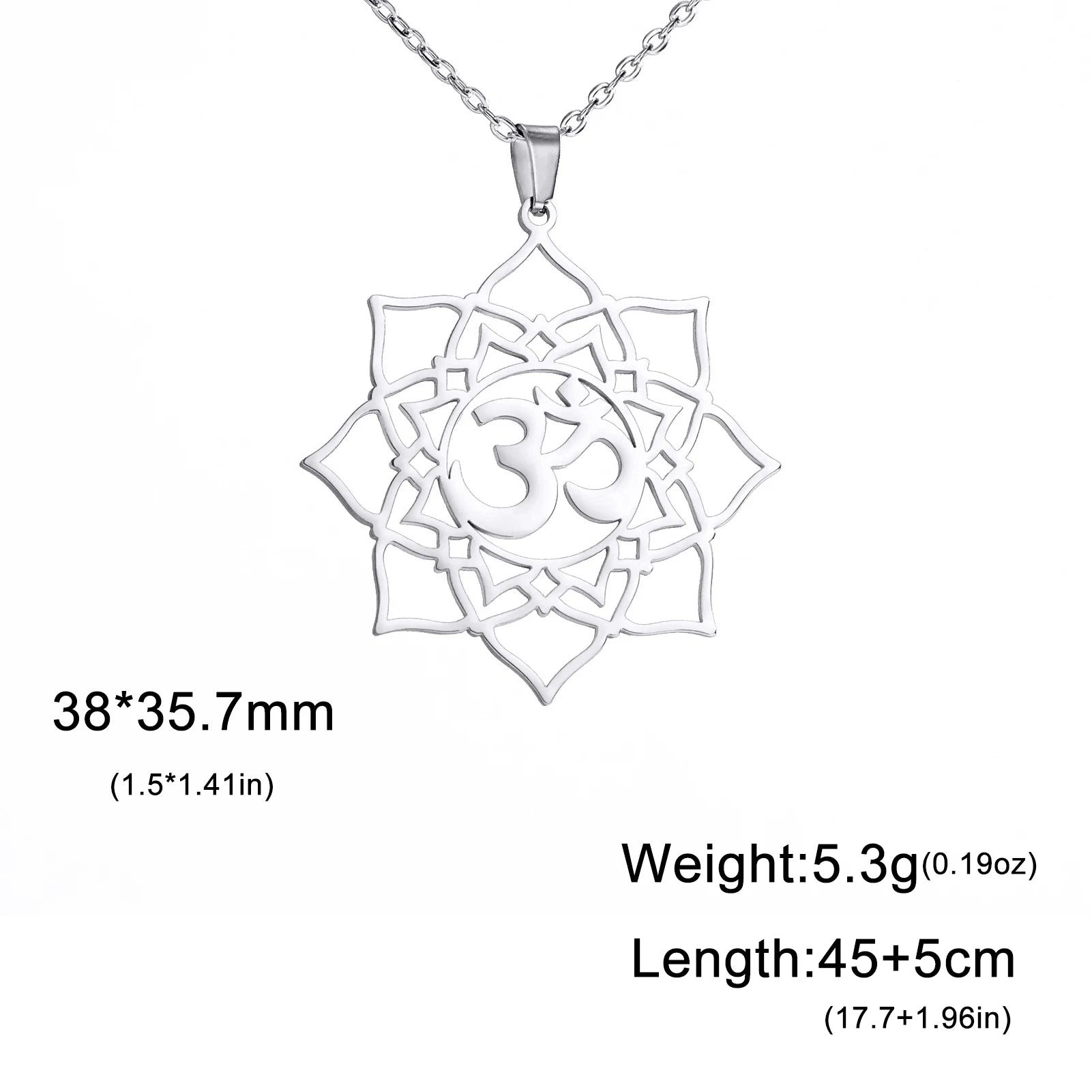 Colgante Espiritual Lotus, OM o Chakras en Acero Inoxidable - Amuleto Budista e Hindú ZENYA®