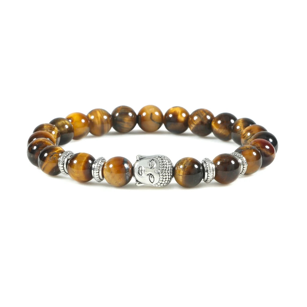Pulsera Budista de Ojo de Tigre – Piedra Natural Reiki Zenya®