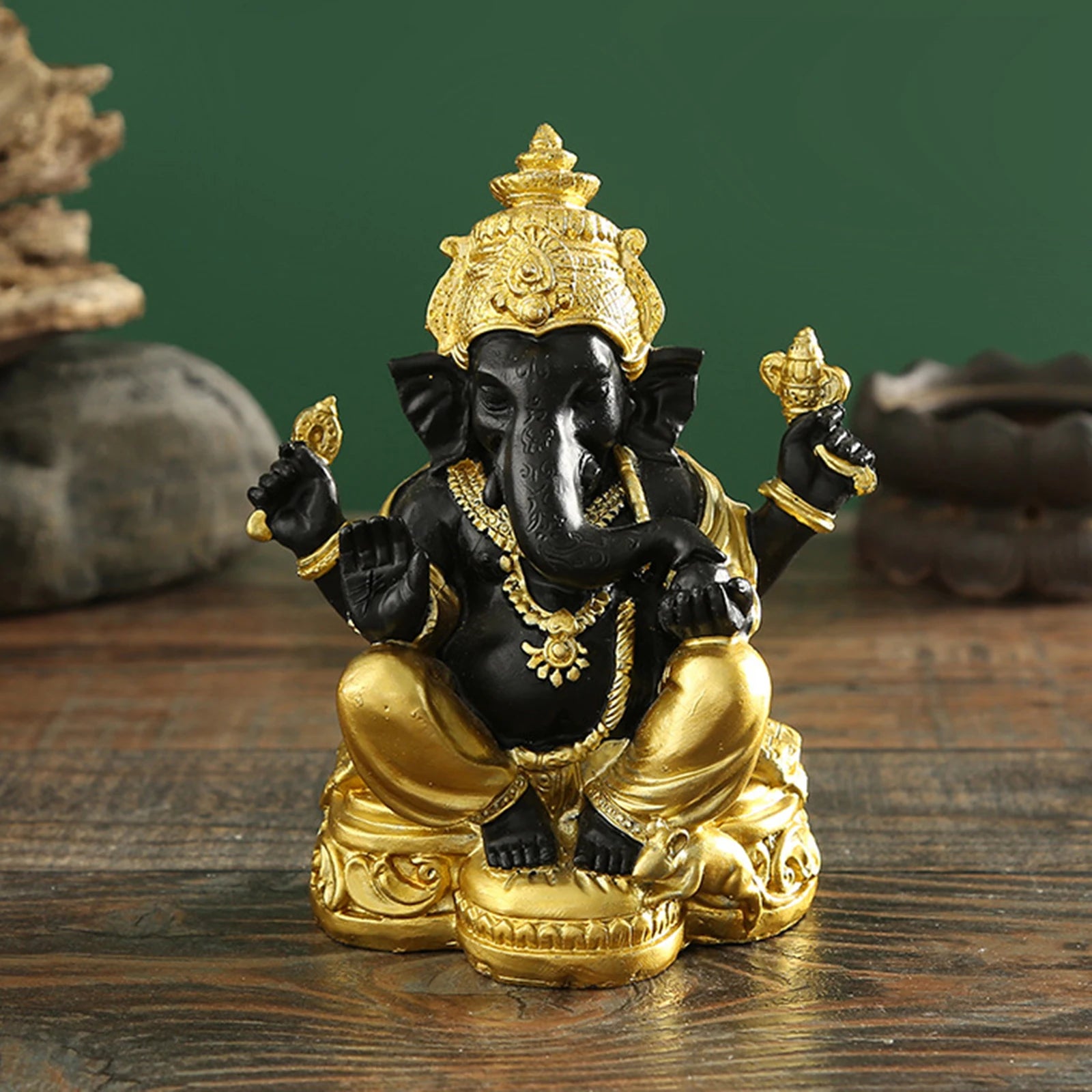 Figura del Señor Ganesha Feng Shui Zenya® – Decoración Espiritual para Prosperidad, Éxito y Protección