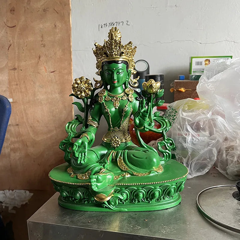 Estatua de Buda Patriarca en Resina Zenya® – Tara Verde Bodhisattva