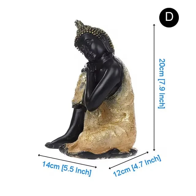 Estatua de Buda Sentado Tailandés – Escultura de 15 cm