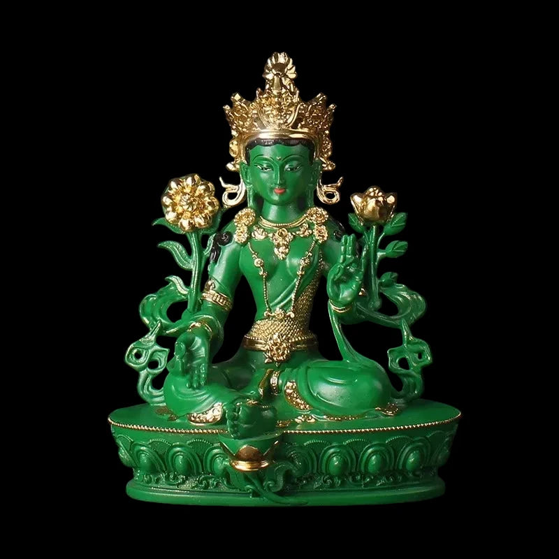 Estatua de Buda Patriarca en Resina Zenya® – Tara Verde Bodhisattva