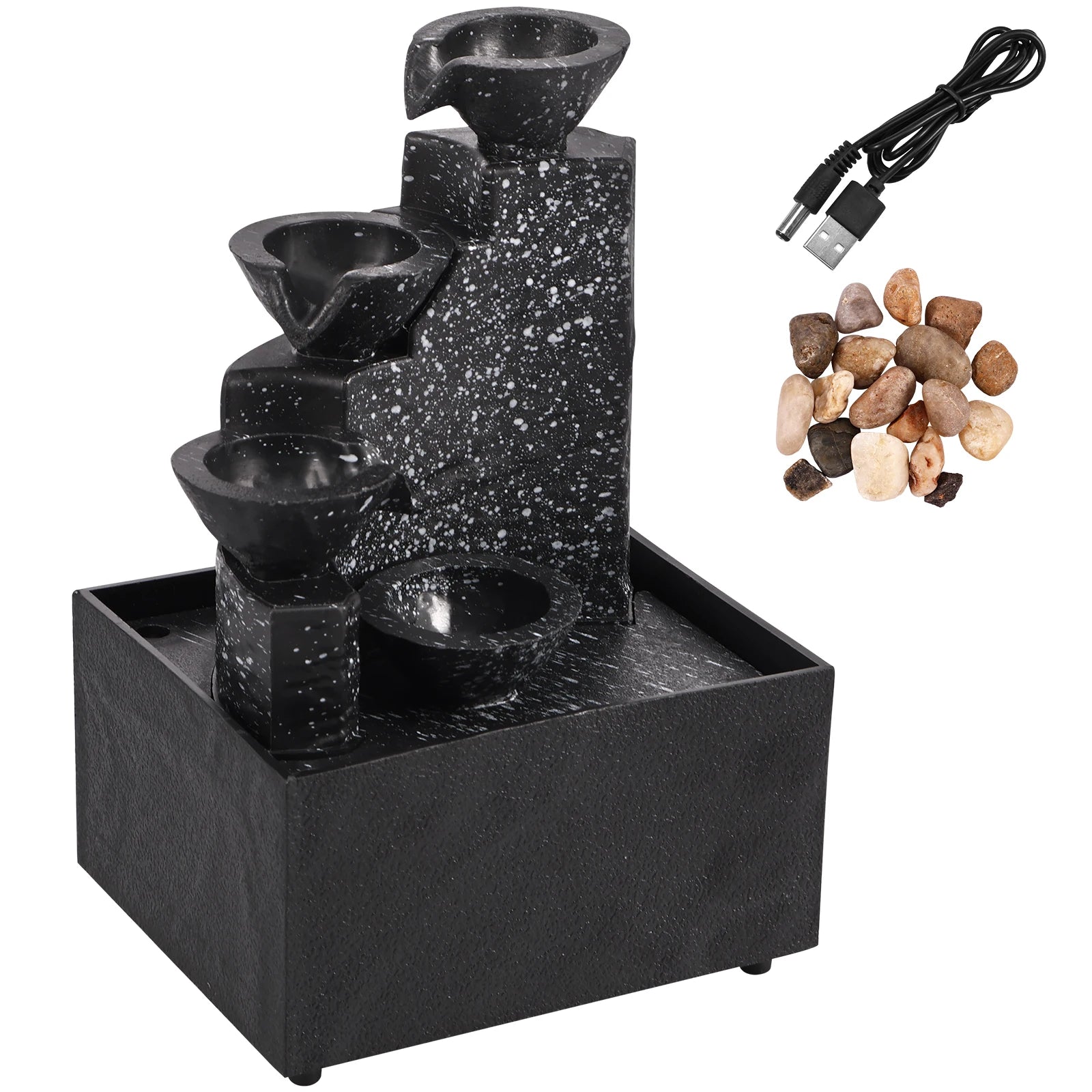 Mini Cascada de Mesa Zenya® – Fuente de Agua Decorativa