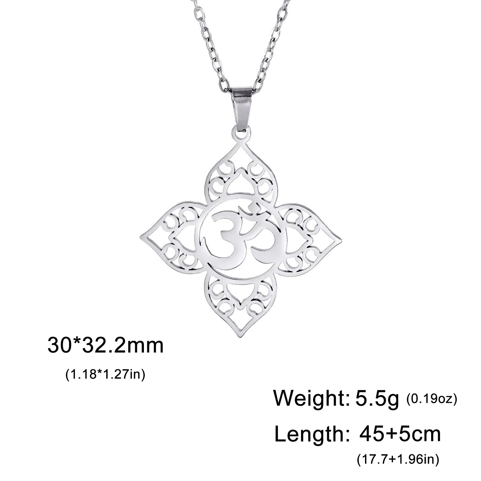 Colgante Espiritual Lotus, OM o Chakras en Acero Inoxidable - Amuleto Budista e Hindú ZENYA®