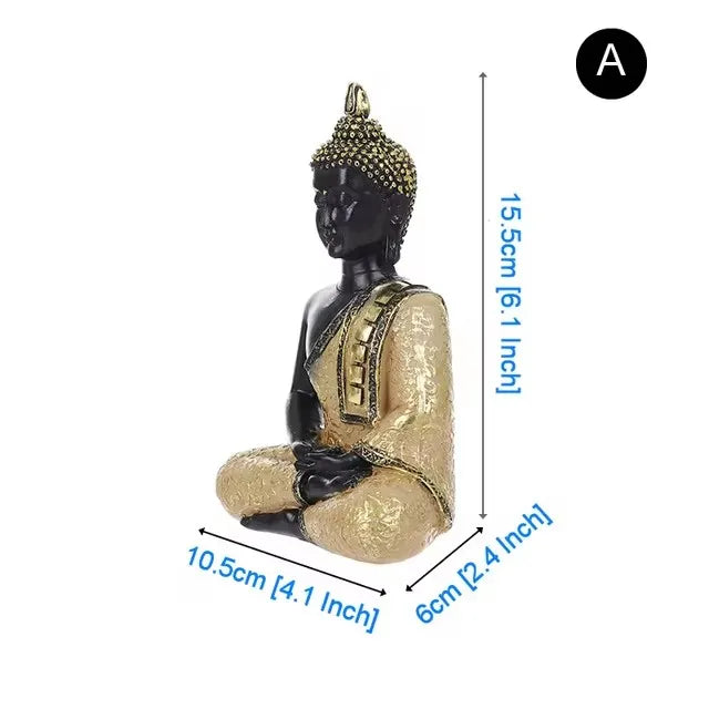 Estatua de Buda Sentado Tailandés – Escultura de 15 cm