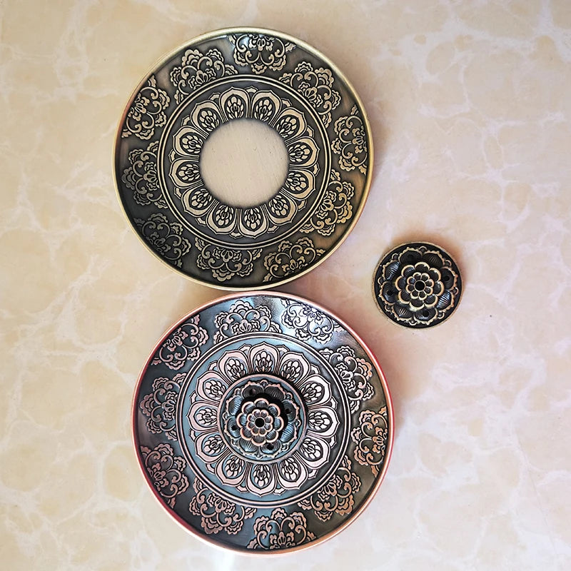Quemador de Incienso Tibetano con Soporte de Metal - Decoración Feng Shui y Zodíaco Chino para Hogar y Meditación Zenya®
