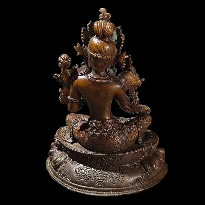 Estatua de Buda Tara Verde Zenya® – Adorno Zen Retro Colección Nepalí