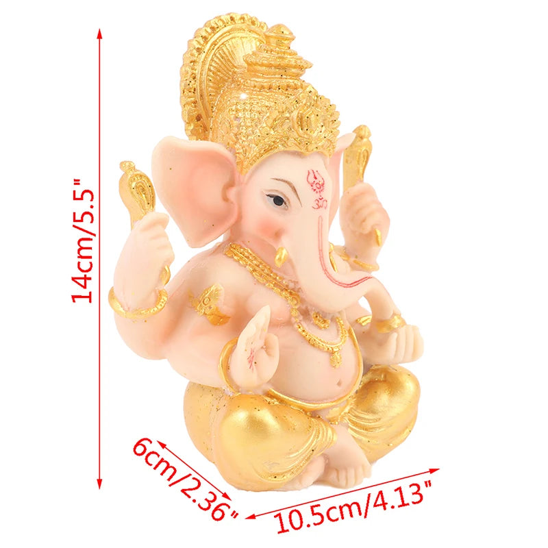 Estatua Dorada de Ganesha – Protección, Prosperidad y Decoración Espiritual ZENYA®