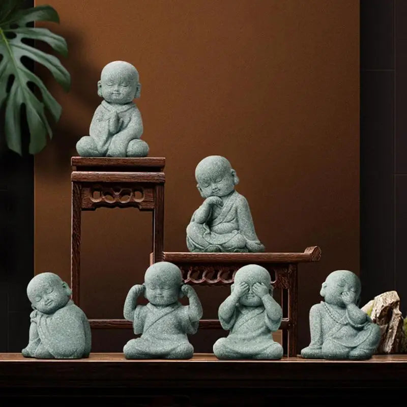 Figuras mini de Monjes Budistas ZENYA®– Paz, Armonía y Decoración Zen