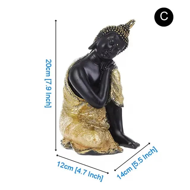 Estatua de Buda Sentado Tailandés – Escultura de 15 cm