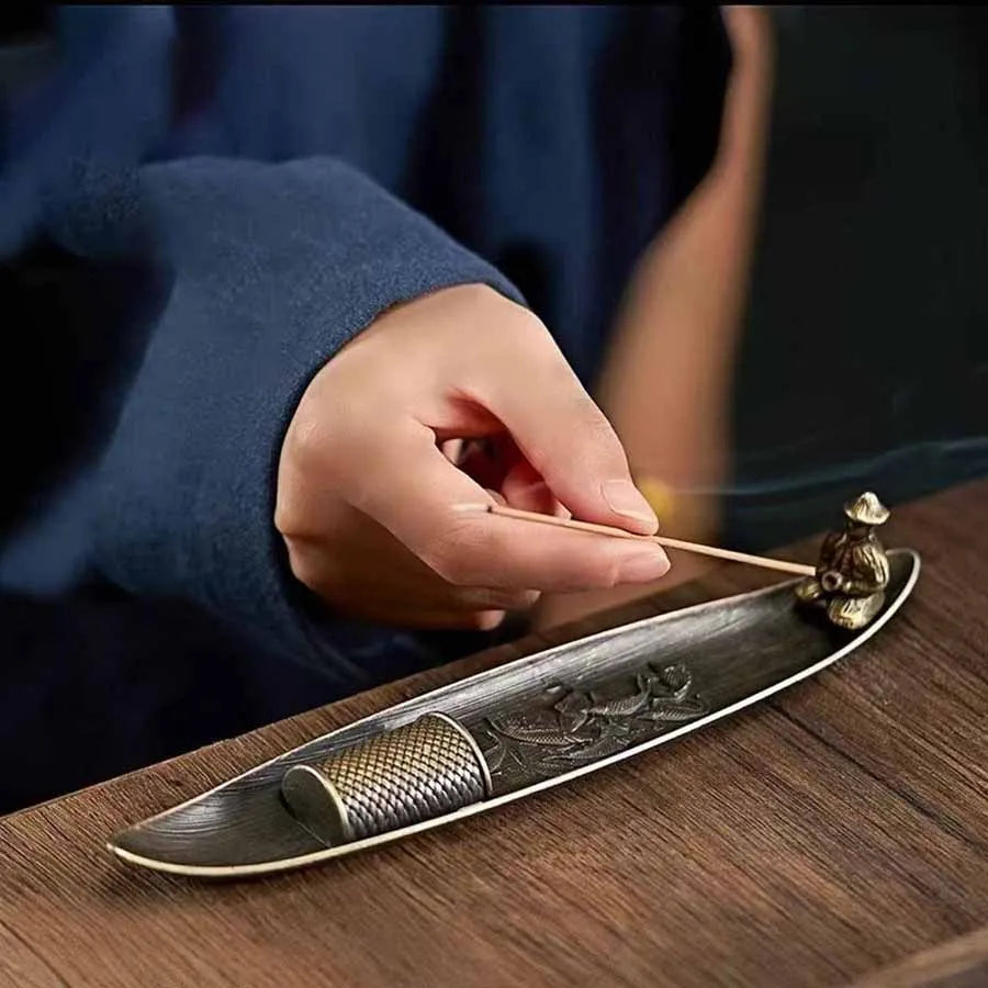 Soporte de Incienso de Metal Zenya® – Base para Varillas de 2 mm y 20 cm