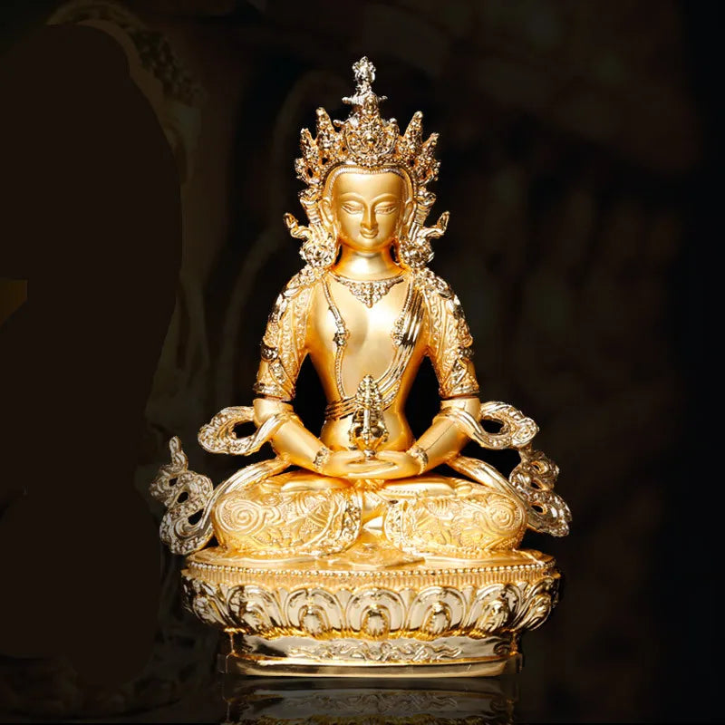 Buda Longevidad/Amitayus Dorado 5” – Estatua Budista Zenya®