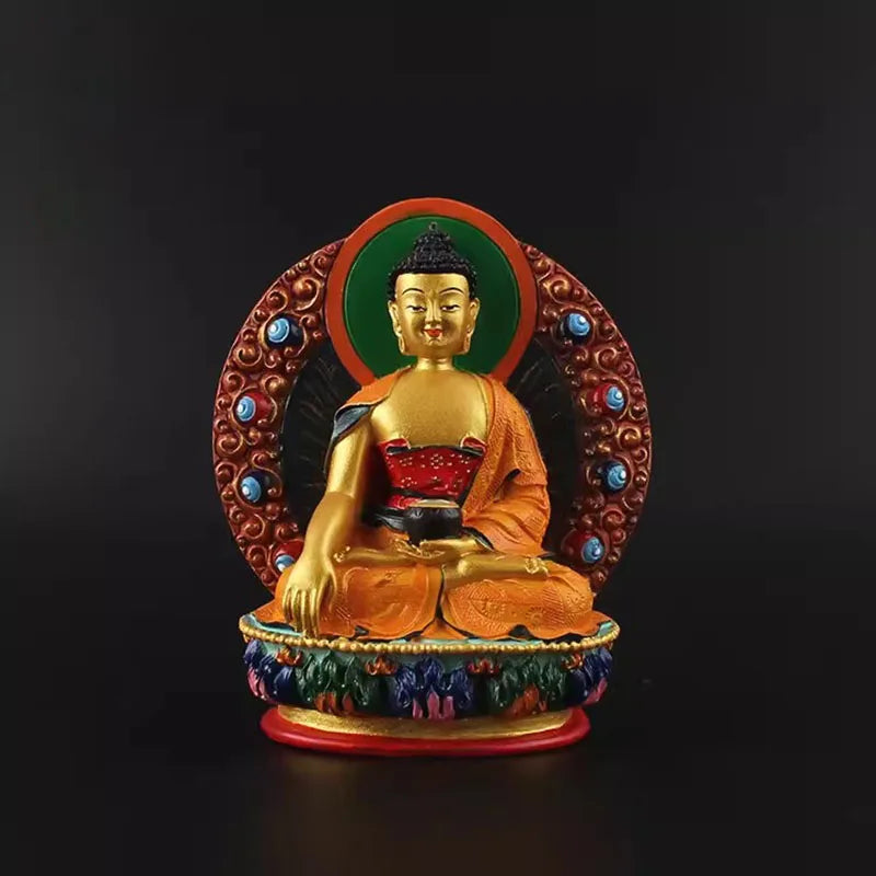 Buda Vajrapani Pintado a Mano – Mini Estatuilla Zen