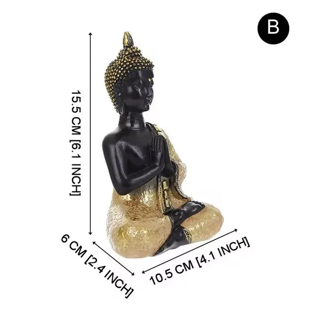 Estatua de Buda Sentado Tailandés – Escultura de 15 cm