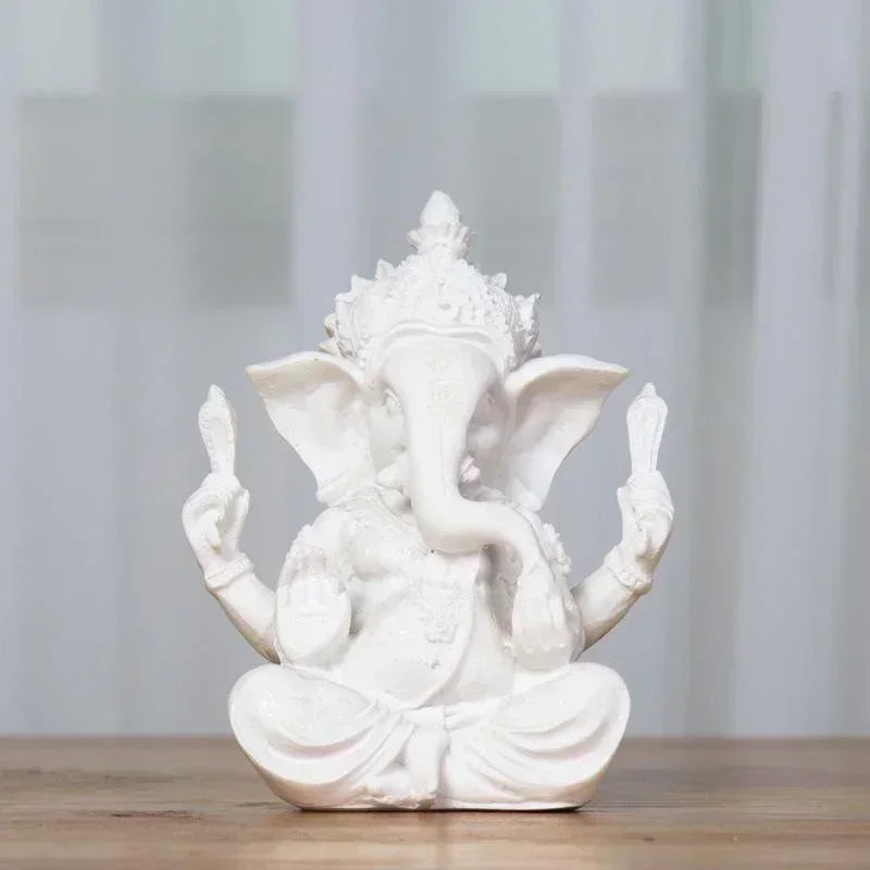 Estatua de Ganesha de Arenisca Hecha a Mano Zenya® – Decoración Zen para Hogar y Sala