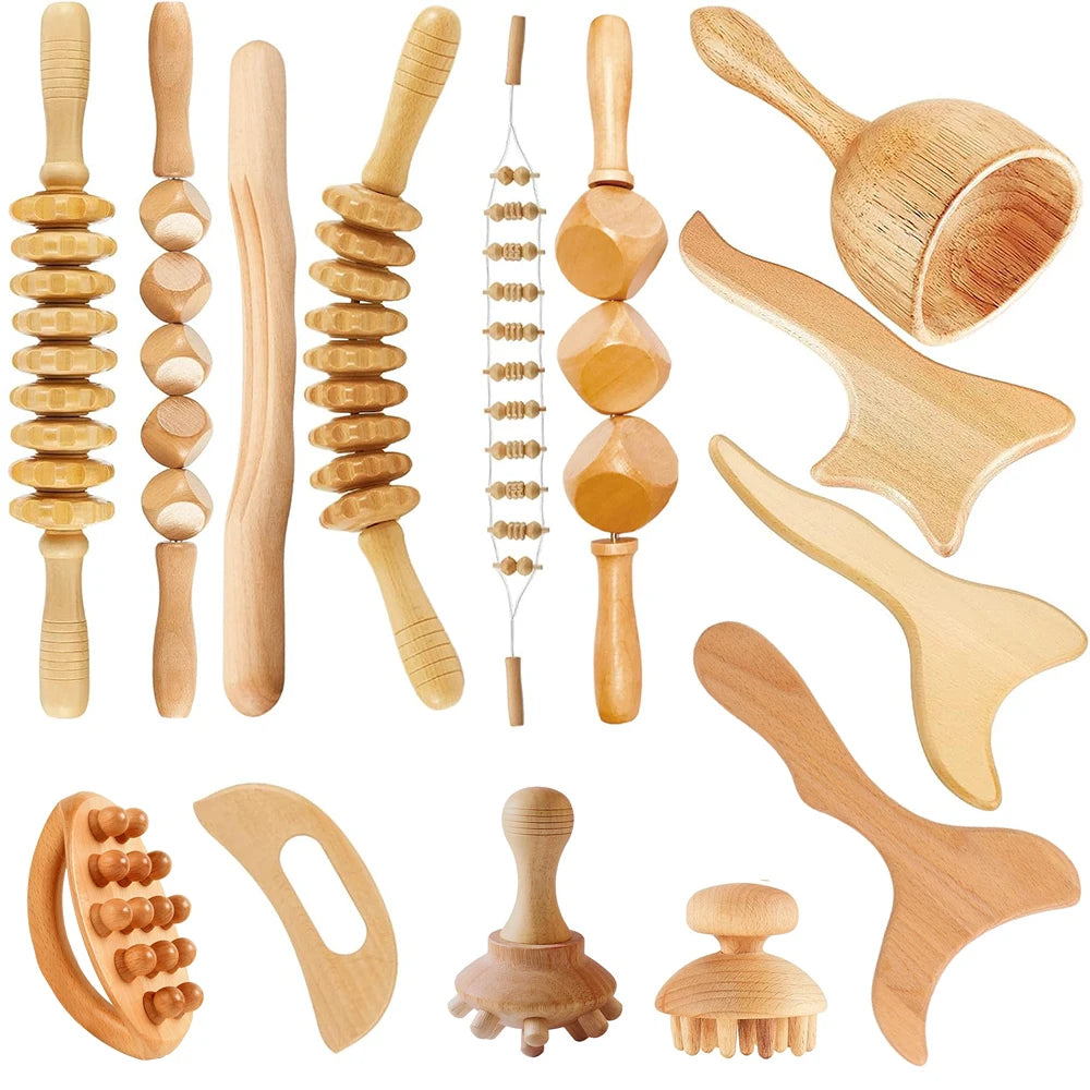 Masajeador Guasha de Madera Zenya® – Bienestar y Relajación Natural