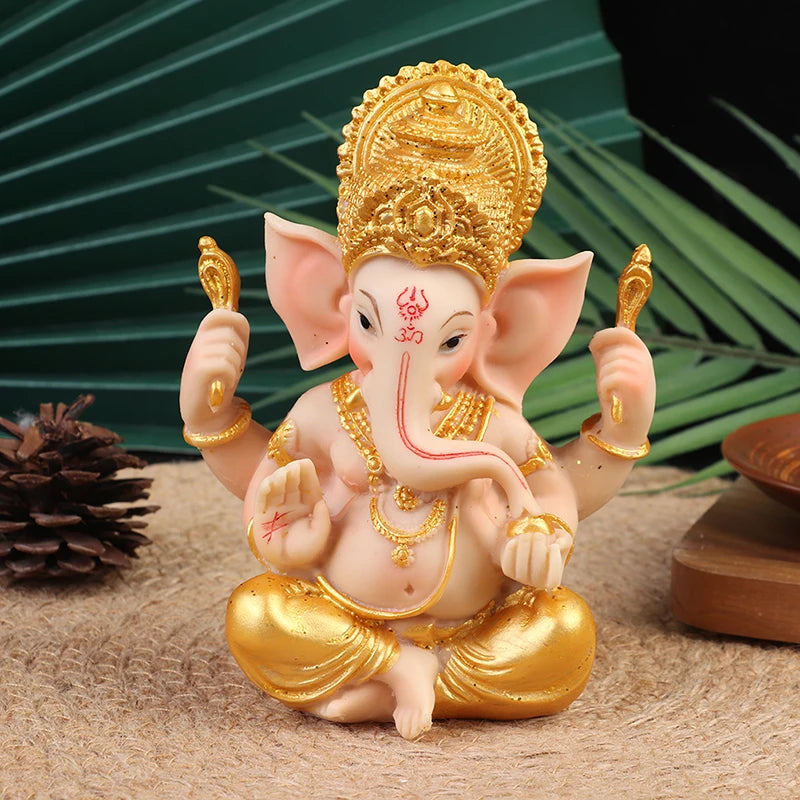 Estatua Dorada de Ganesha – Protección, Prosperidad y Decoración Espiritual ZENYA®