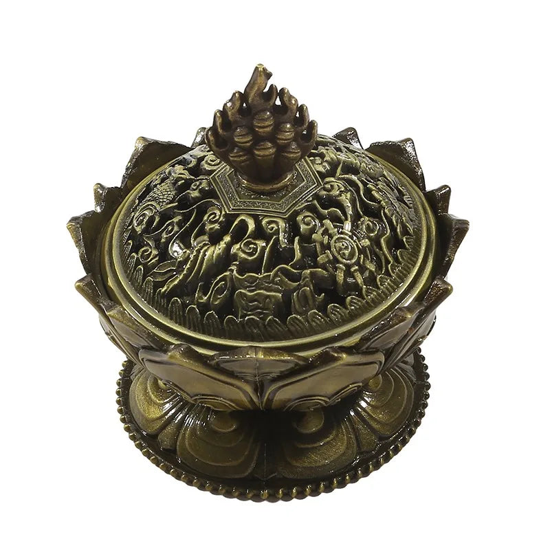 Set de 3/4/5 Quemadores de Incienso de Latón Zenya® – Soporte para Varillas, Palo Santo y Salvia